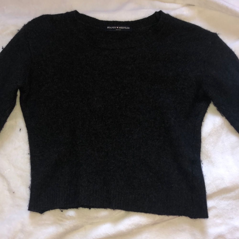 Cropped very dark grey Sweater